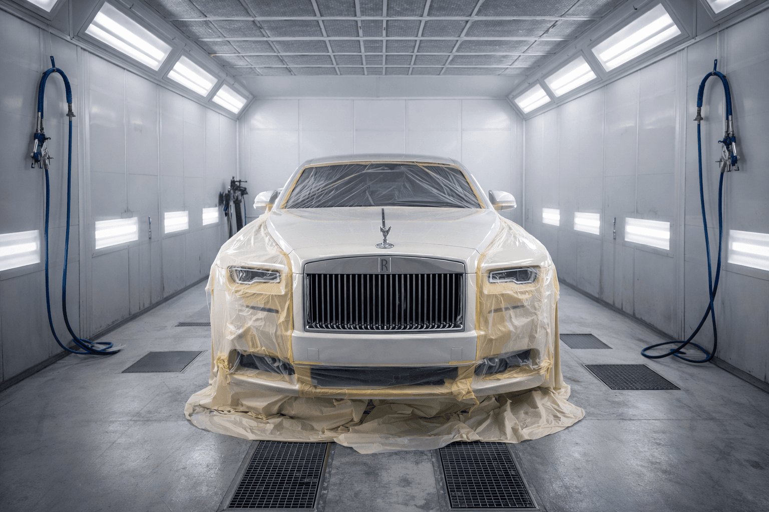 The same car door after being repaired and repainted to perfection.